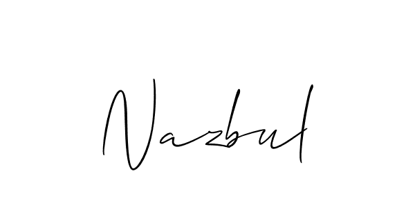 How to make Nazbul signature? Allison_Script is a professional autograph style. Create handwritten signature for Nazbul name. Nazbul signature style 2 images and pictures png