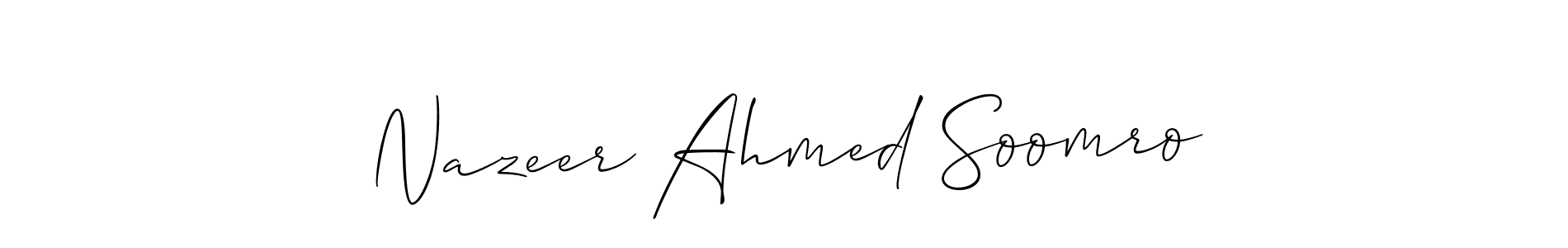 Similarly Allison_Script is the best handwritten signature design. Signature creator online .You can use it as an online autograph creator for name Nazeer Ahmed Soomro. Nazeer Ahmed Soomro signature style 2 images and pictures png