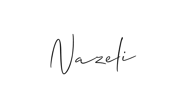 if you are searching for the best signature style for your name Nazeli. so please give up your signature search. here we have designed multiple signature styles  using Allison_Script. Nazeli signature style 2 images and pictures png