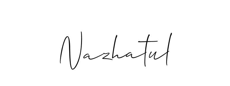 How to make Nazhatul signature? Allison_Script is a professional autograph style. Create handwritten signature for Nazhatul name. Nazhatul signature style 2 images and pictures png