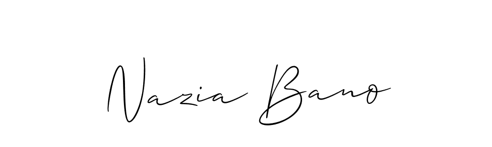 Design your own signature with our free online signature maker. With this signature software, you can create a handwritten (Allison_Script) signature for name Nazia Bano. Nazia Bano signature style 2 images and pictures png