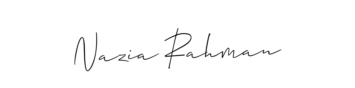 This is the best signature style for the Nazia Rahman name. Also you like these signature font (Allison_Script). Mix name signature. Nazia Rahman signature style 2 images and pictures png