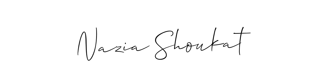 Nazia Shoukat stylish signature style. Best Handwritten Sign (Allison_Script) for my name. Handwritten Signature Collection Ideas for my name Nazia Shoukat. Nazia Shoukat signature style 2 images and pictures png