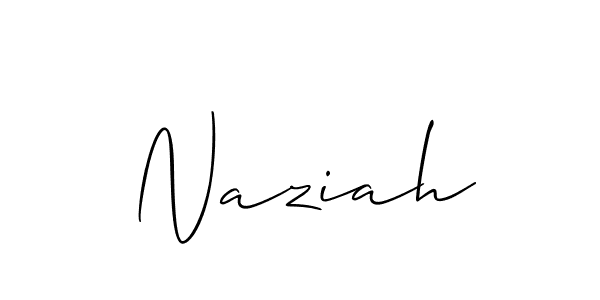 How to make Naziah signature? Allison_Script is a professional autograph style. Create handwritten signature for Naziah name. Naziah signature style 2 images and pictures png