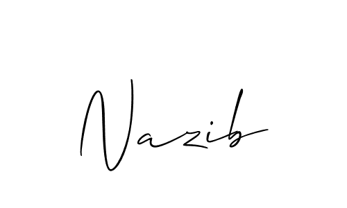 How to Draw Nazib signature style? Allison_Script is a latest design signature styles for name Nazib. Nazib signature style 2 images and pictures png