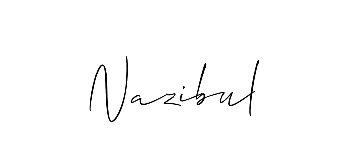 How to Draw Nazibul signature style? Allison_Script is a latest design signature styles for name Nazibul. Nazibul signature style 2 images and pictures png