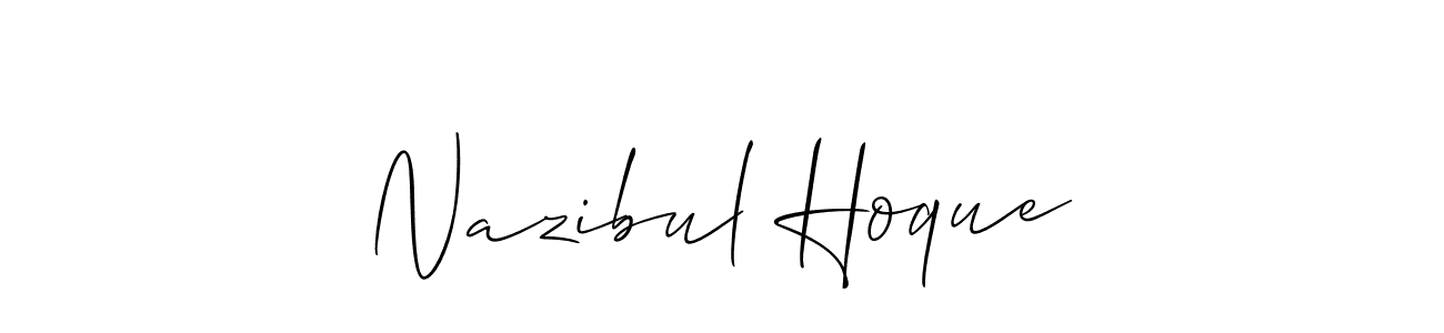 Create a beautiful signature design for name Nazibul Hoque. With this signature (Allison_Script) fonts, you can make a handwritten signature for free. Nazibul Hoque signature style 2 images and pictures png