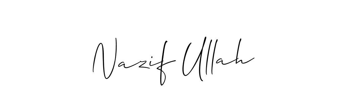 You can use this online signature creator to create a handwritten signature for the name Nazif Ullah. This is the best online autograph maker. Nazif Ullah signature style 2 images and pictures png