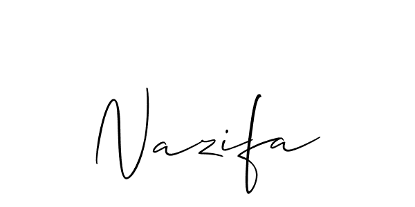 Allison_Script is a professional signature style that is perfect for those who want to add a touch of class to their signature. It is also a great choice for those who want to make their signature more unique. Get Nazifa name to fancy signature for free. Nazifa signature style 2 images and pictures png