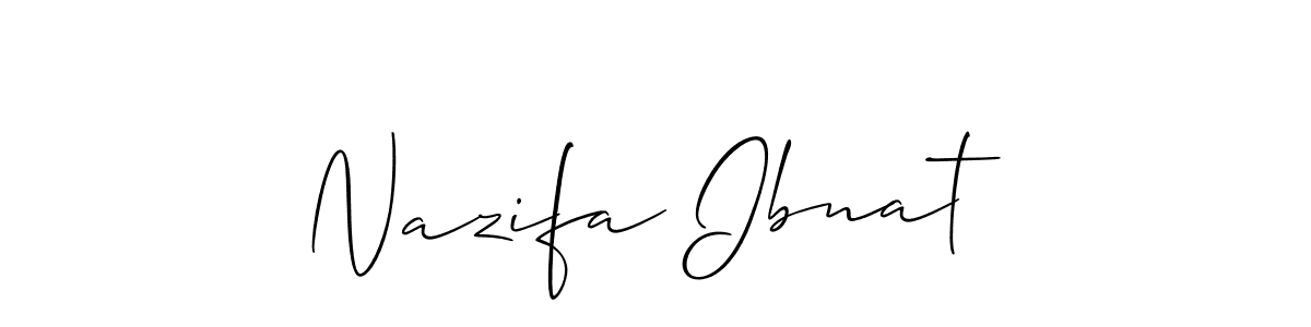 How to make Nazifa Ibnat signature? Allison_Script is a professional autograph style. Create handwritten signature for Nazifa Ibnat name. Nazifa Ibnat signature style 2 images and pictures png