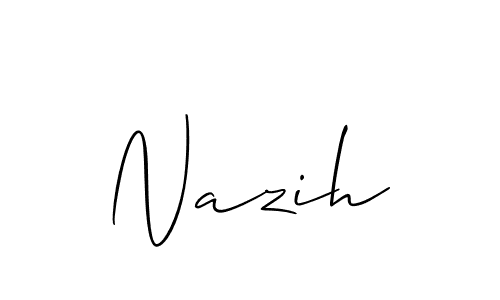 Also we have Nazih name is the best signature style. Create professional handwritten signature collection using Allison_Script autograph style. Nazih signature style 2 images and pictures png