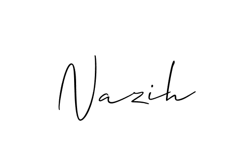 Also we have Nazih name is the best signature style. Create professional handwritten signature collection using Allison_Script autograph style. Nazih signature style 2 images and pictures png