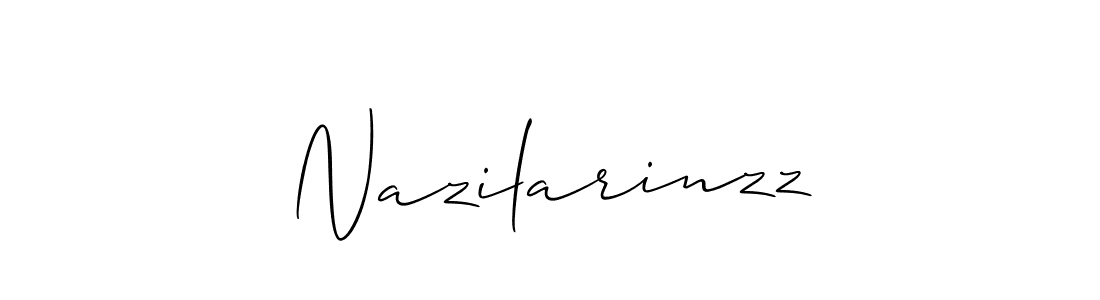 Also we have Nazilarinzz name is the best signature style. Create professional handwritten signature collection using Allison_Script autograph style. Nazilarinzz signature style 2 images and pictures png