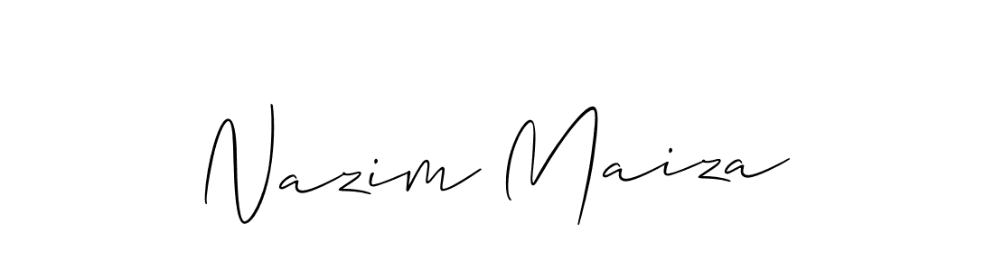 It looks lik you need a new signature style for name Nazim Maiza. Design unique handwritten (Allison_Script) signature with our free signature maker in just a few clicks. Nazim Maiza signature style 2 images and pictures png