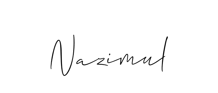 How to Draw Nazimul signature style? Allison_Script is a latest design signature styles for name Nazimul. Nazimul signature style 2 images and pictures png