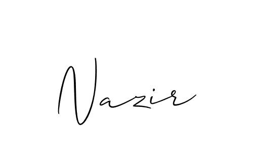 Also we have Nazir name is the best signature style. Create professional handwritten signature collection using Allison_Script autograph style. Nazir signature style 2 images and pictures png
