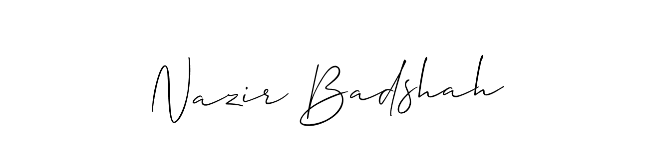 The best way (Allison_Script) to make a short signature is to pick only two or three words in your name. The name Nazir Badshah include a total of six letters. For converting this name. Nazir Badshah signature style 2 images and pictures png