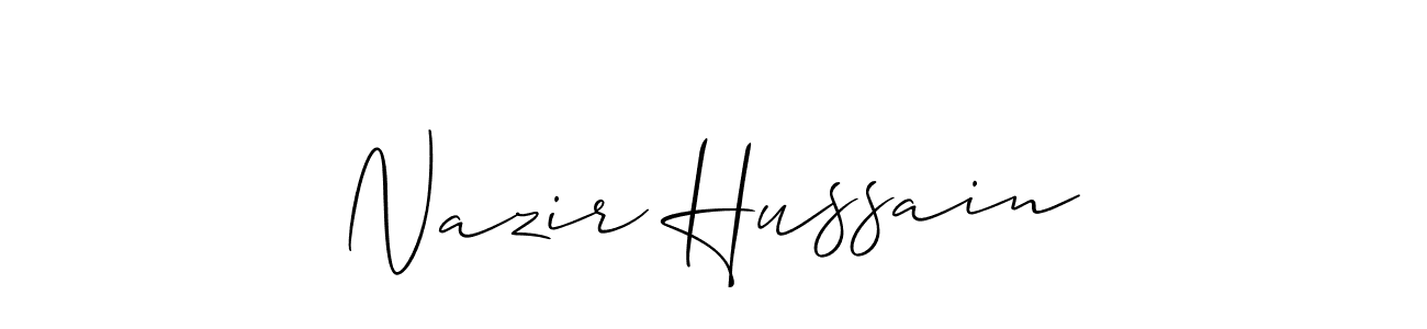 Make a beautiful signature design for name Nazir Hussain. Use this online signature maker to create a handwritten signature for free. Nazir Hussain signature style 2 images and pictures png