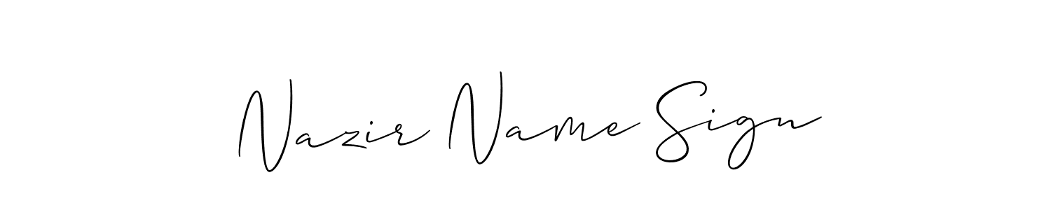 Nazir Name Sign stylish signature style. Best Handwritten Sign (Allison_Script) for my name. Handwritten Signature Collection Ideas for my name Nazir Name Sign. Nazir Name Sign signature style 2 images and pictures png