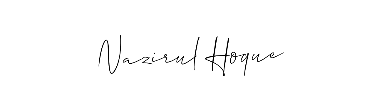 How to make Nazirul Hoque name signature. Use Allison_Script style for creating short signs online. This is the latest handwritten sign. Nazirul Hoque signature style 2 images and pictures png