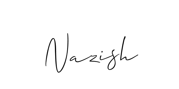 Also You can easily find your signature by using the search form. We will create Nazish name handwritten signature images for you free of cost using Allison_Script sign style. Nazish signature style 2 images and pictures png