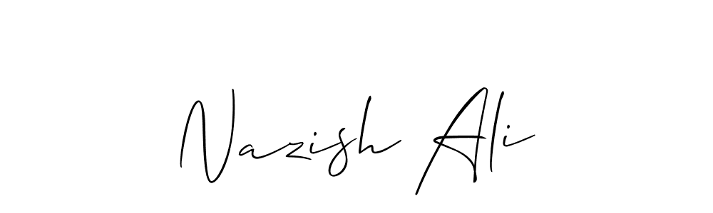 You can use this online signature creator to create a handwritten signature for the name Nazish Ali. This is the best online autograph maker. Nazish Ali signature style 2 images and pictures png