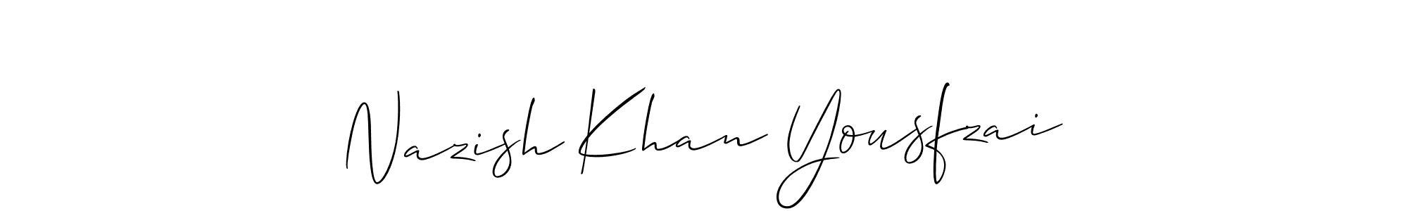 See photos of Nazish Khan Yousfzai official signature by Spectra . Check more albums & portfolios. Read reviews & check more about Allison_Script font. Nazish Khan Yousfzai signature style 2 images and pictures png