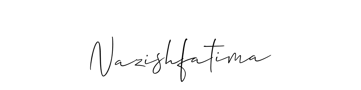 You can use this online signature creator to create a handwritten signature for the name Nazishfatima. This is the best online autograph maker. Nazishfatima signature style 2 images and pictures png