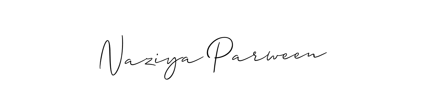 Design your own signature with our free online signature maker. With this signature software, you can create a handwritten (Allison_Script) signature for name Naziya Parween. Naziya Parween signature style 2 images and pictures png