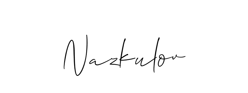 How to make Nazkulov name signature. Use Allison_Script style for creating short signs online. This is the latest handwritten sign. Nazkulov signature style 2 images and pictures png