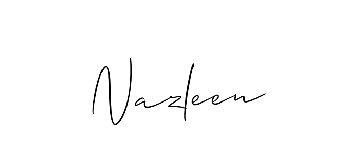 Best and Professional Signature Style for Nazleen. Allison_Script Best Signature Style Collection. Nazleen signature style 2 images and pictures png