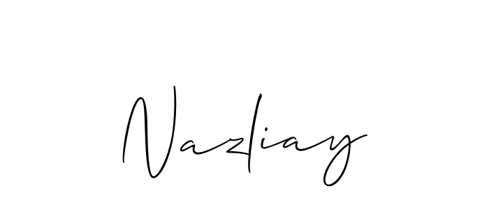 Also we have Nazliay name is the best signature style. Create professional handwritten signature collection using Allison_Script autograph style. Nazliay signature style 2 images and pictures png