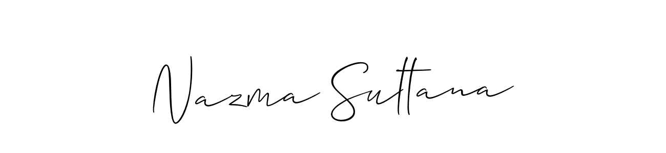if you are searching for the best signature style for your name Nazma Sultana. so please give up your signature search. here we have designed multiple signature styles  using Allison_Script. Nazma Sultana signature style 2 images and pictures png