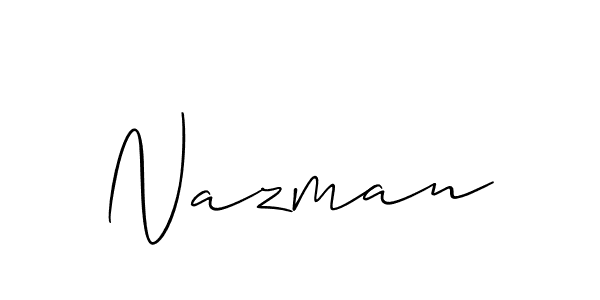 Allison_Script is a professional signature style that is perfect for those who want to add a touch of class to their signature. It is also a great choice for those who want to make their signature more unique. Get Nazman name to fancy signature for free. Nazman signature style 2 images and pictures png