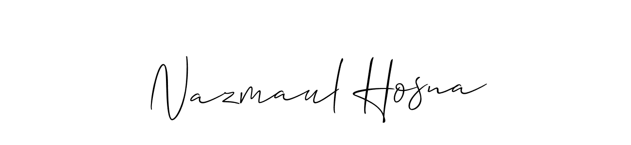 Use a signature maker to create a handwritten signature online. With this signature software, you can design (Allison_Script) your own signature for name Nazmaul Hosna. Nazmaul Hosna signature style 2 images and pictures png