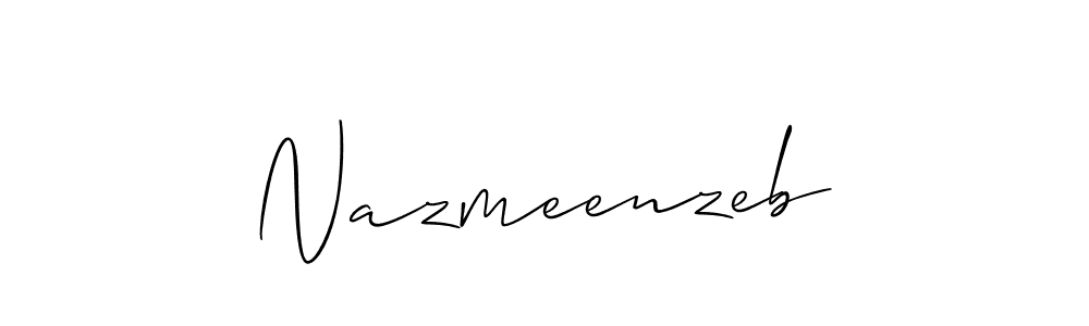 Also we have Nazmeenzeb name is the best signature style. Create professional handwritten signature collection using Allison_Script autograph style. Nazmeenzeb signature style 2 images and pictures png