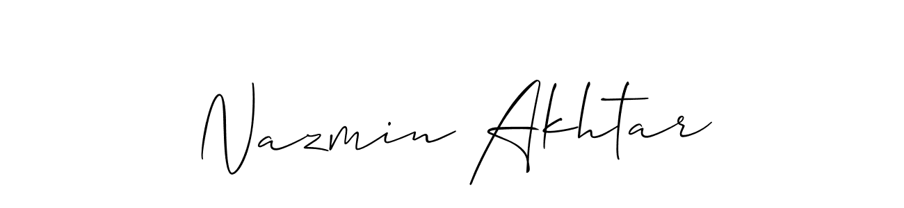 Best and Professional Signature Style for Nazmin Akhtar. Allison_Script Best Signature Style Collection. Nazmin Akhtar signature style 2 images and pictures png