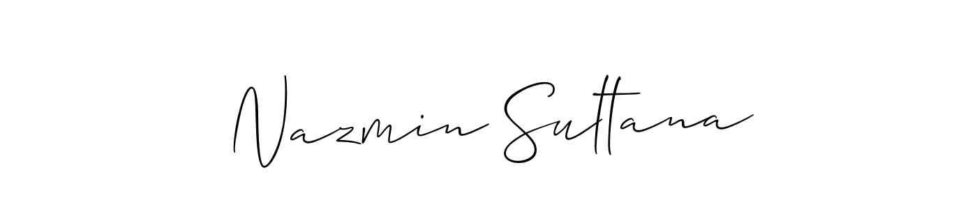 This is the best signature style for the Nazmin Sultana name. Also you like these signature font (Allison_Script). Mix name signature. Nazmin Sultana signature style 2 images and pictures png