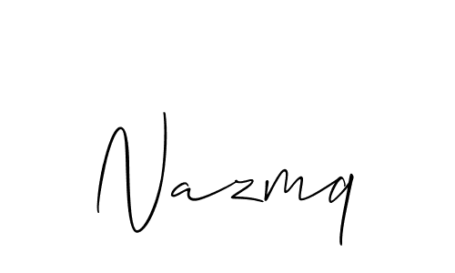 Also You can easily find your signature by using the search form. We will create Nazmq name handwritten signature images for you free of cost using Allison_Script sign style. Nazmq signature style 2 images and pictures png