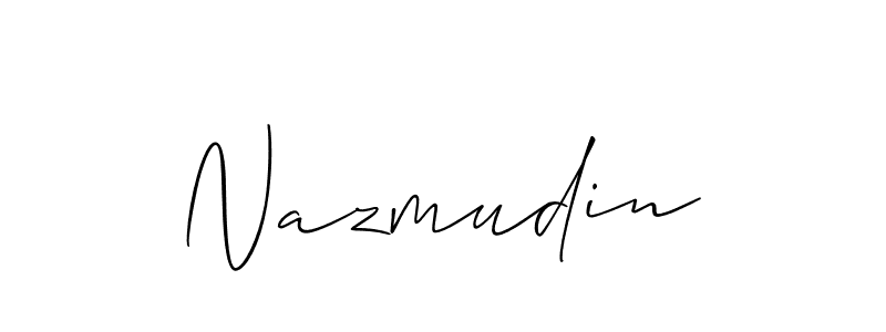 Design your own signature with our free online signature maker. With this signature software, you can create a handwritten (Allison_Script) signature for name Nazmudin. Nazmudin signature style 2 images and pictures png