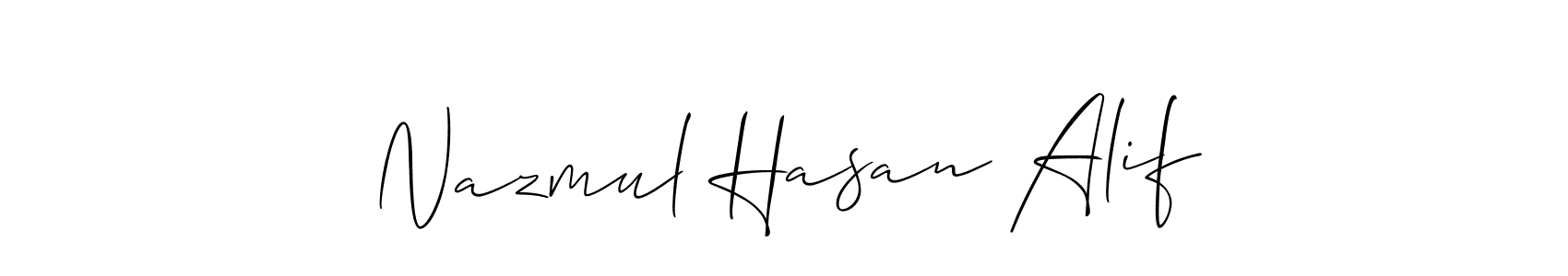 Here are the top 10 professional signature styles for the name Nazmul Hasan Alif. These are the best autograph styles you can use for your name. Nazmul Hasan Alif signature style 2 images and pictures png