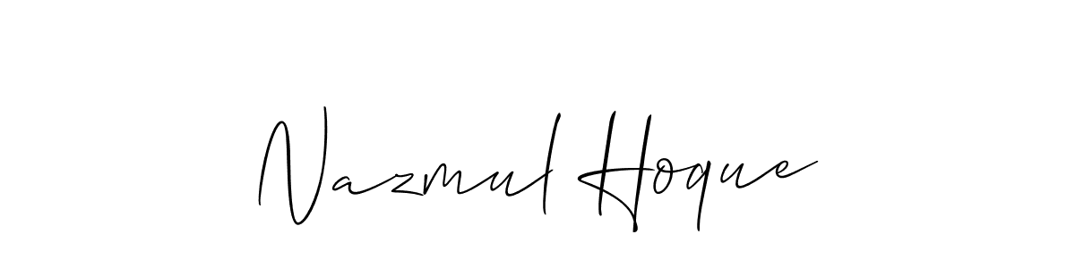 How to Draw Nazmul Hoque signature style? Allison_Script is a latest design signature styles for name Nazmul Hoque. Nazmul Hoque signature style 2 images and pictures png