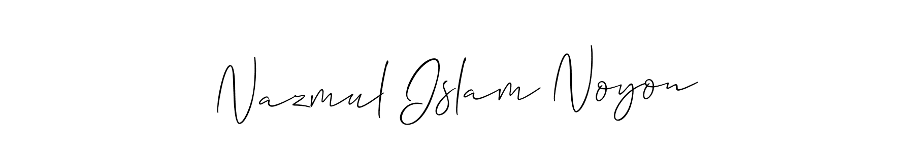 if you are searching for the best signature style for your name Nazmul Islam Noyon. so please give up your signature search. here we have designed multiple signature styles  using Allison_Script. Nazmul Islam Noyon signature style 2 images and pictures png