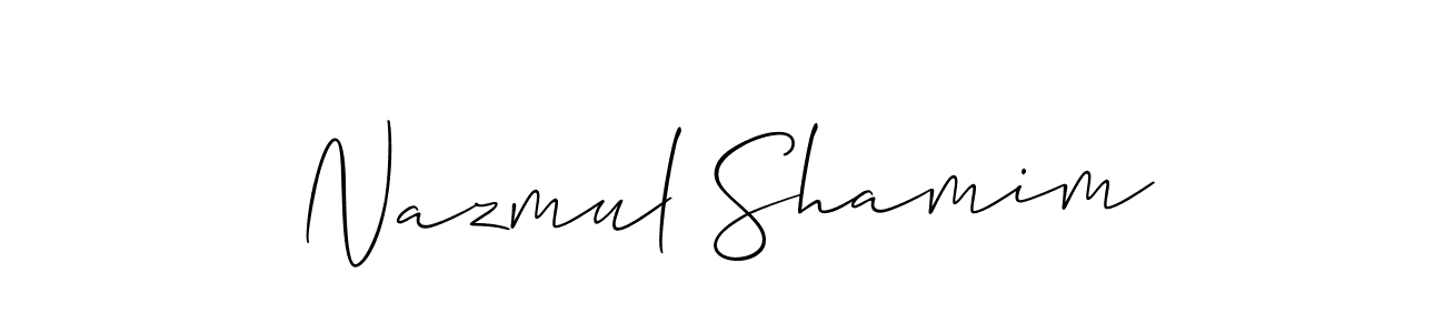 Nazmul Shamim stylish signature style. Best Handwritten Sign (Allison_Script) for my name. Handwritten Signature Collection Ideas for my name Nazmul Shamim. Nazmul Shamim signature style 2 images and pictures png