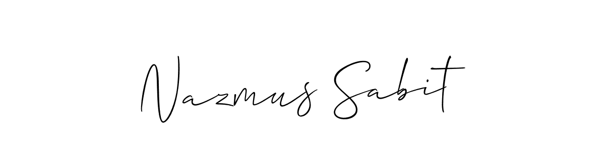 Similarly Allison_Script is the best handwritten signature design. Signature creator online .You can use it as an online autograph creator for name Nazmus Sabit. Nazmus Sabit signature style 2 images and pictures png