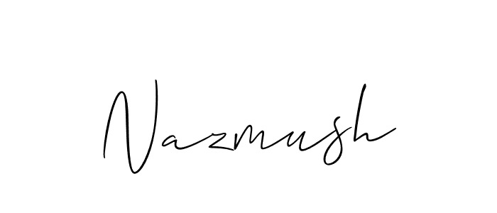 if you are searching for the best signature style for your name Nazmush. so please give up your signature search. here we have designed multiple signature styles  using Allison_Script. Nazmush signature style 2 images and pictures png