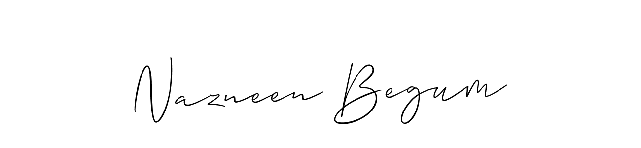Design your own signature with our free online signature maker. With this signature software, you can create a handwritten (Allison_Script) signature for name Nazneen Begum. Nazneen Begum signature style 2 images and pictures png