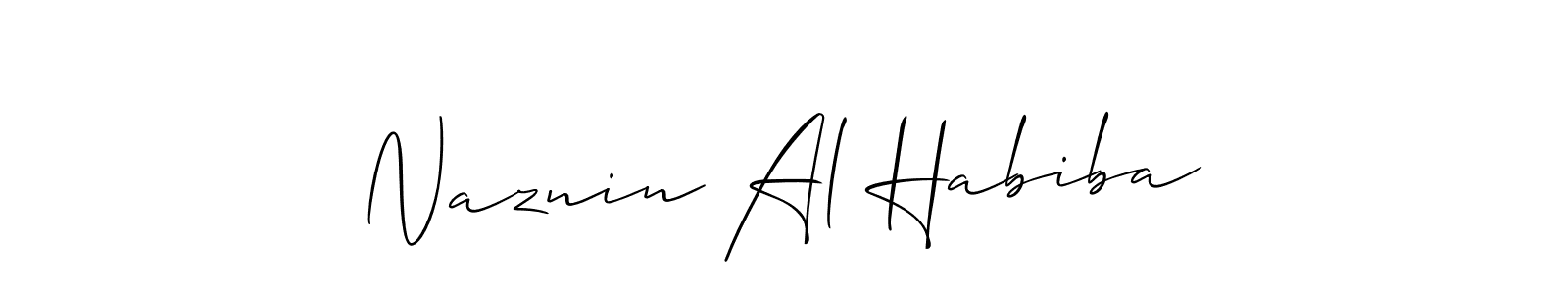 You should practise on your own different ways (Allison_Script) to write your name (Naznin Al Habiba) in signature. don't let someone else do it for you. Naznin Al Habiba signature style 2 images and pictures png