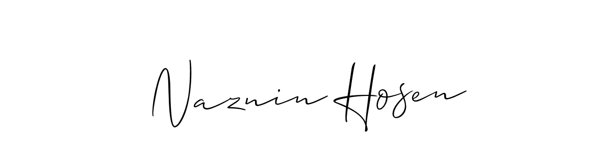 Naznin Hosen stylish signature style. Best Handwritten Sign (Allison_Script) for my name. Handwritten Signature Collection Ideas for my name Naznin Hosen. Naznin Hosen signature style 2 images and pictures png