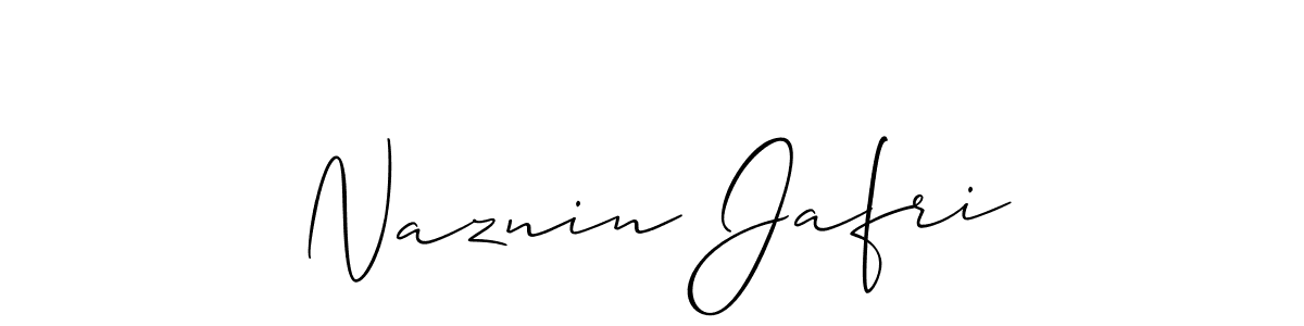 It looks lik you need a new signature style for name Naznin Jafri. Design unique handwritten (Allison_Script) signature with our free signature maker in just a few clicks. Naznin Jafri signature style 2 images and pictures png